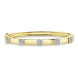 Pave Diamond Squares Bangle Bracelet 14k Yellow Gold (0.43ct)