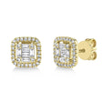 Diamond Baguette Stud Earrings 14k Yellow Gold (0.43ct)