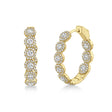 Diamond Halo Oval Inside Out Hoop Earrings 14k Yellow Gold (2.33ct)