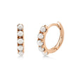 Cultured Pearl Huggie Earrings 14k Rose Gold (1.5-2.5mm)