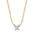 Diamond Butterfly Pendant Necklace 14k Yellow Gold (0.10ct)
