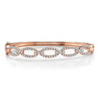 Diamond Link Bangle Bracelet 14K Rose Gold (1.19ct)