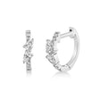 Diamond Pear Huggie Earrings 14k White Gold (0.32ct)