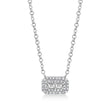 Baguette Diamond Pendant Necklace 14k White Gold (0.14ct)