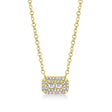Baguette Diamond Pendant Necklace 14k Yellow Gold (0.14ct)