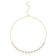Pear Diamond Dangle Station Necklace 14k Yellow Gold (2.12ct)