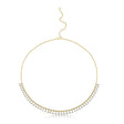 Pear Diamond Dangle Station Necklace 14k Yellow Gold (4.09ct)