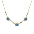 Oval Opal & Diamond Halo Necklace 14K Yellow Gold (1.50ct)