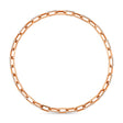 Diamond Pave Paper Clip Link Necklace 14k Rose Gold (13.01ct)