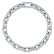 Diamond Pave Paper Clip Link Bracelet 14K White Gold (7.55ct)
