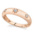 Diamond Star Wide Band Ring 14K Rose Gold (0.09ct)