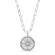 Diamond Star Paper Clip Pendant Necklace 14k White Gold (0.43ct)
