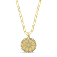 Diamond Star Paper Clip Pendant Necklace 14k Yellow Gold (0.43ct)