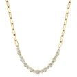 Diamond Round Bezel Pendant Necklace in Paper Clip Link 14K Yellow Gold(1.64ct)
