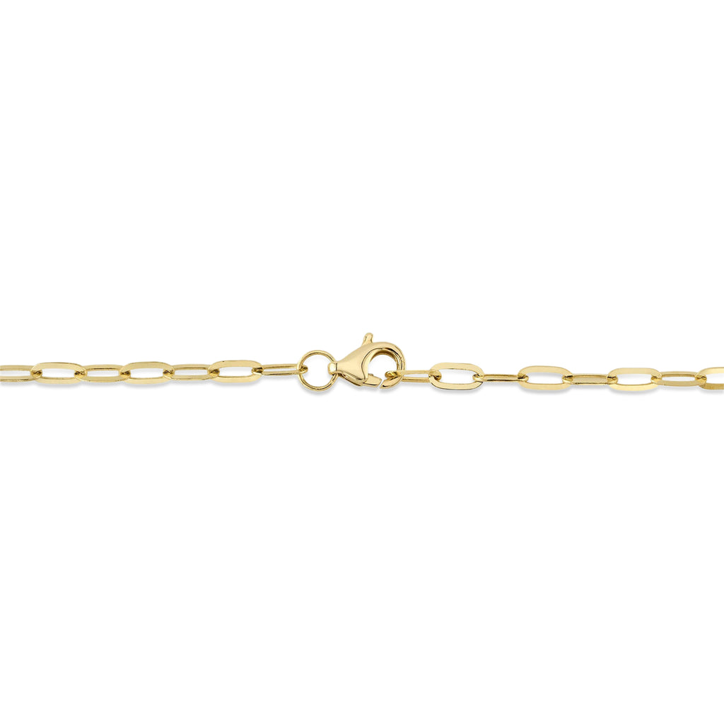 Diamond & Green Garnet Panther Paper Clip Pendant Necklace 14K Yellow Gold (0.56ct)