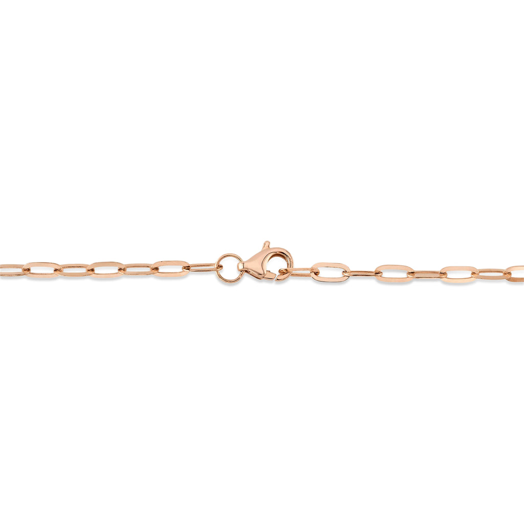 Diamond & Green Garnet Panther Paper Clip Pendant Necklace 14K Rose Gold (0.56ct)