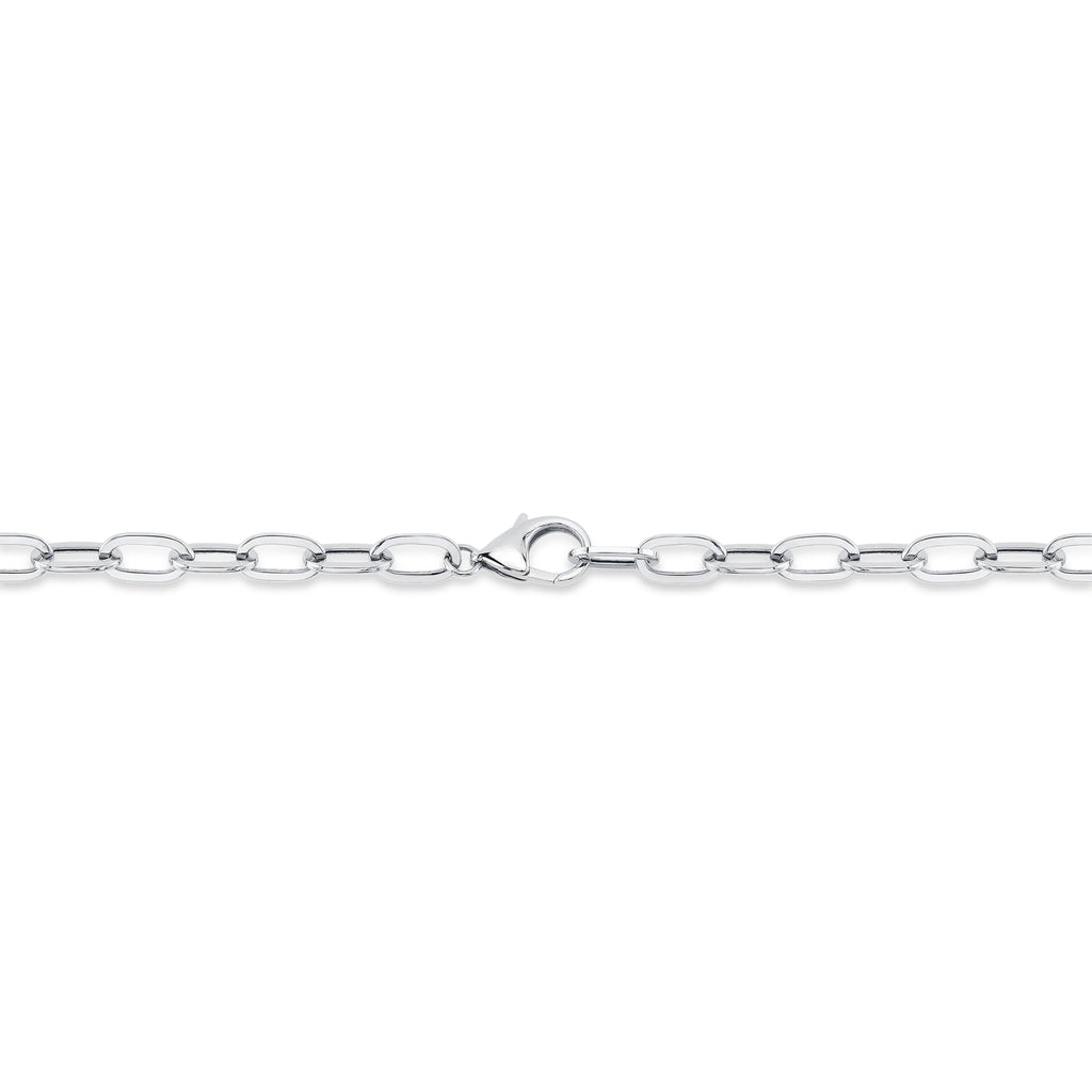 Diamond & Green Garnet Panther Paper Clip Pendant Necklace 14K White Gold (3.53ct)