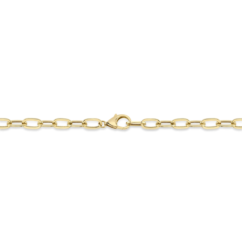 Diamond & Green Garnet Panther Paper Clip Pendant Necklace 14K Yellow Gold (3.53ct)