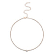 Diamond Bezel Setting Tennis Necklace 14K Rose Gold (2.89ct)