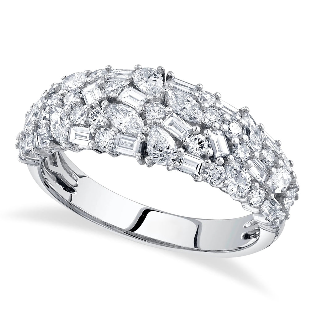 Multi Shape Lab Grown Diamond Ring 14K White Gold (1.45ct)