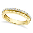 Diamond-Accented Stackable Wedding Band Ring 14K Yellow Gold (0.26ct)