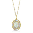 Diamond & Mother of Pearl Pendant Necklace 14K Yellow Gold (1.67ct)