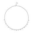 Diamond Circle Bead Ball Chain Pendant Necklace 14K White Gold (0.29ct)