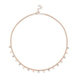 Diamond Circle Bead Ball Chain Pendant Necklace 14K Rose Gold (0.29ct)