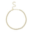 Cultured Pearl Tennis Pendant Necklace 14K Yellow Gold (5mm)