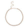 Cultured Pearl Tennis Pendant Necklace 14K Rose Gold (5mm)