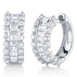 Baguette Lab Diamond Huggie Earrings 14k White Gold (1.16ct)