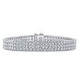 Multirow Lab Diamond Tennis Bracelet 14K White Gold (3.70ct)