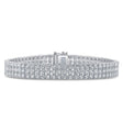 Multirow Diamond Tennis Bracelet 14K White Gold (3.70ct)
