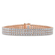 Multirow Diamond Tennis Bracelet 14K Rose Gold (3.70ct)