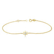 Diamond Jewish Star of David Petite Bracelet 14K Yellow Gold (0.03ct)
