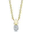 Diamond Pineapple Pendant Necklace 14K Yellow Gold (0.03ct)