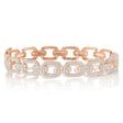 Diamond Link Bangle Bracelet 14K Rose Gold (1.97ct)