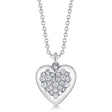 Diamond Heart Pendant Necklace 14K White Gold (0.26ct)