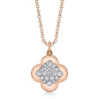 Diamond Clover Pendant Necklace 14K Rose Gold (0.29ct)