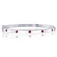 Ruby Five Stone Bangle 14K White Gold (0.38ct)