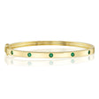 Emerald Stackable Bangle Bracelet 14K Yellow Gold (0.38ct)