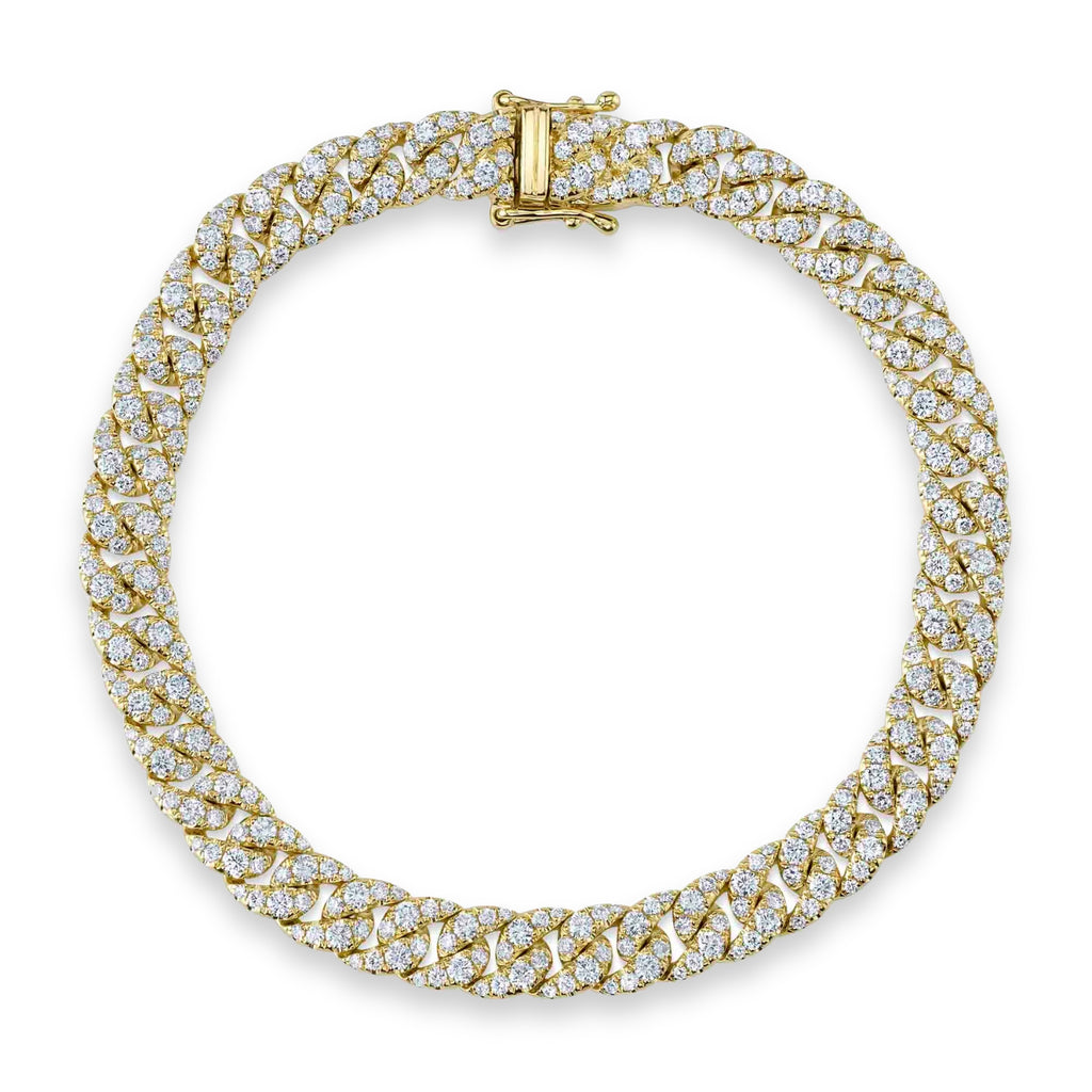 Lab Diamond Link Bracelet 14K Yellow Gold (3.72ct)