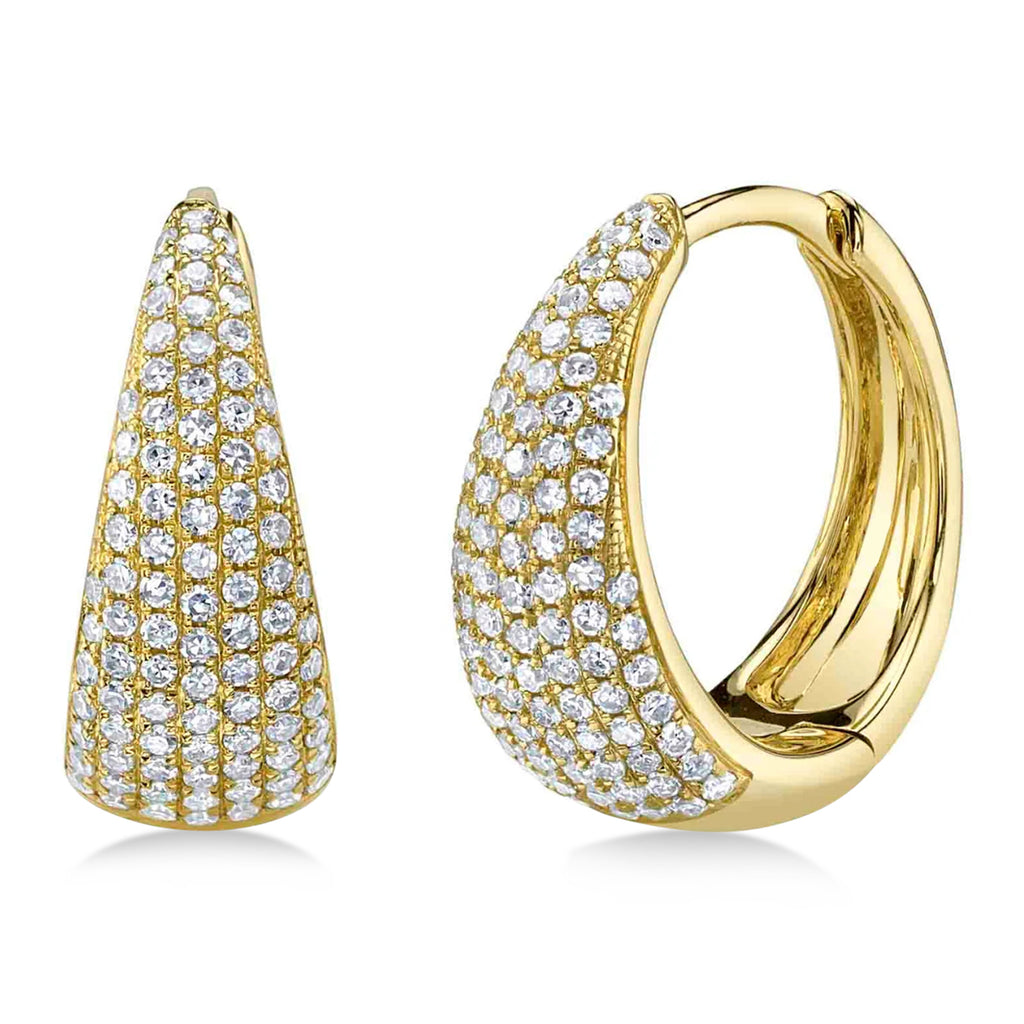 Diamond Huggie Earrings 14K Yellow Gold (0.41ct)