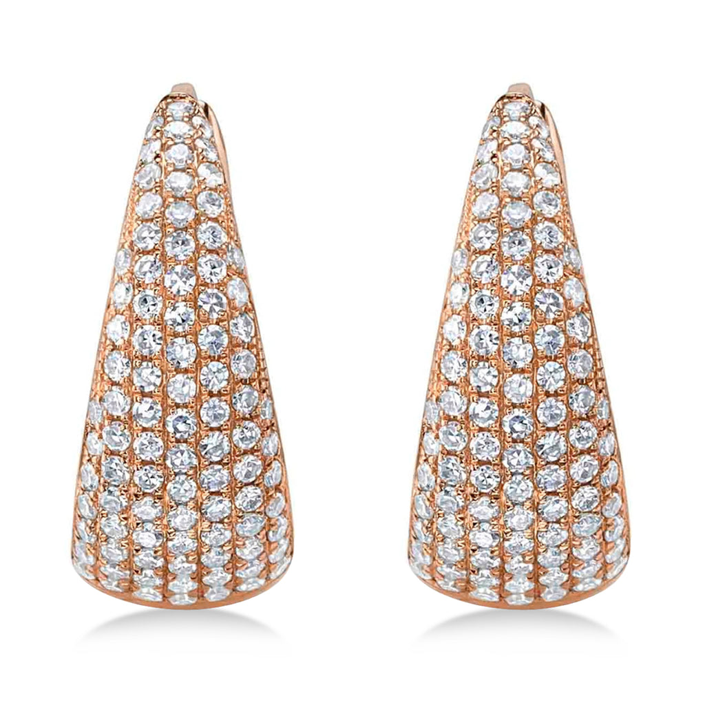 Diamond Huggie Earrings 14K Rose Gold (0.41ct)