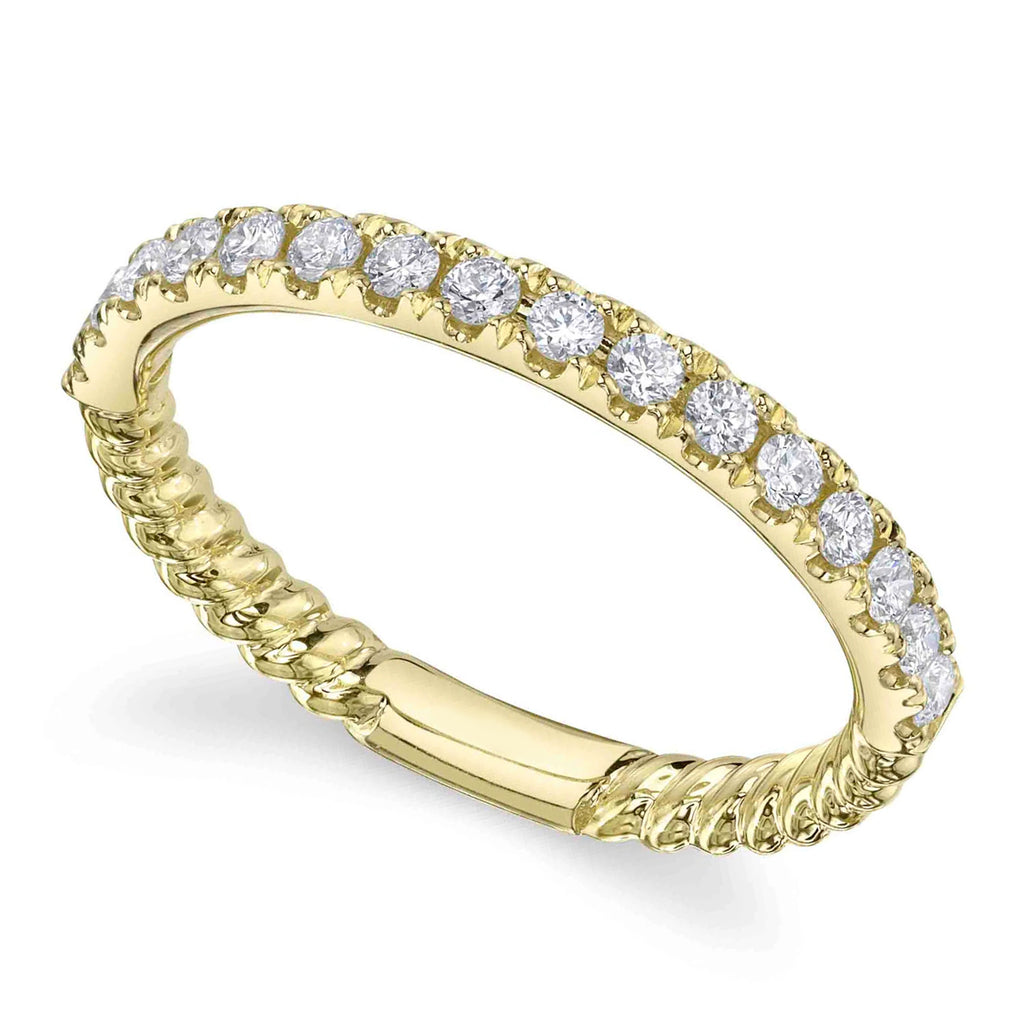 Diamond Infinity Wedding Ring Band 14K Yellow Gold (0.35ct)