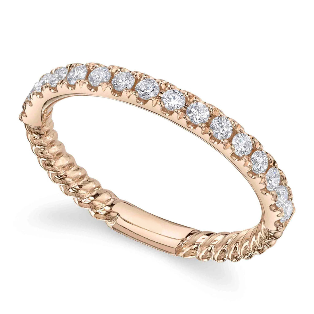 Diamond Infinity Wedding Ring Band 14K Rose Gold (0.35ct)