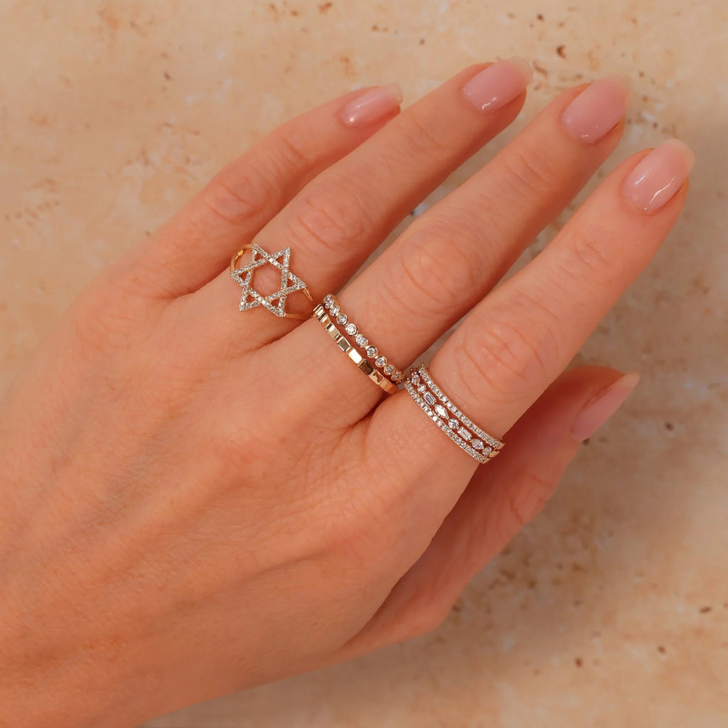 Diamond Baguette Marquise Wedding Band 14K Yellow Gold (0.47ct)