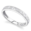 Baguette Diamond Matte Wedding Ring Band 14K White Gold (0.17ct)
