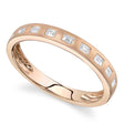 Baguette Diamond Matte Wedding Ring Band 14K Rose Gold (0.17ct)