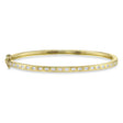 Baguette Diamond Matte Bangle Bracelet 14K Yellow Gold (0.40ct)